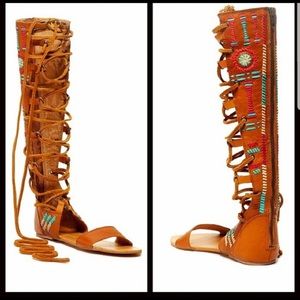 Free People Bell Flower Gladiator Sandal Size 38